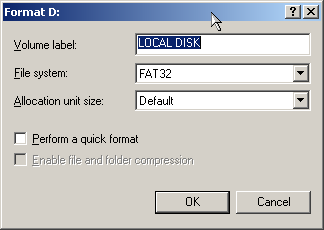 Format skipun í Windows